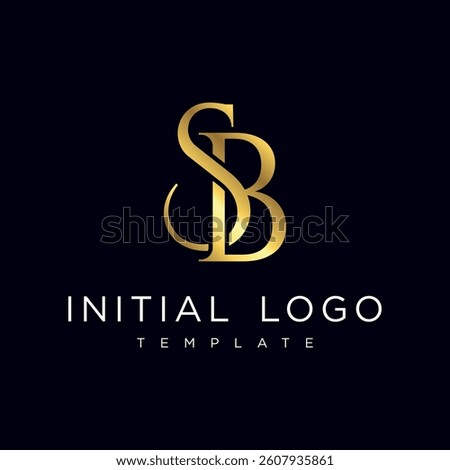 S B Elegant Luxury Initial Letter Logo Template