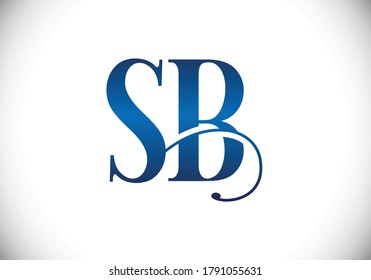 Plantilla de vectores de diseño del logotipo de la letra S B. Logotipo de monograma S B.