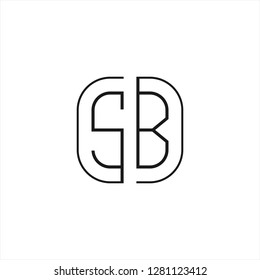 S B initial letter, modern logo design template vector 