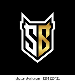 S B initial letter, modern logo design template vector 