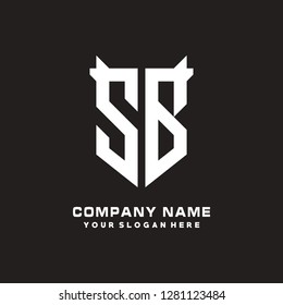 S B initial letter, modern logo design template vector 