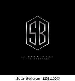 S B initial letter, modern logo design template vector 