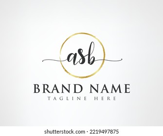 A S B Initial luxury Elegant Logo Template 