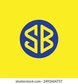 Diseño de iconos de letra S y B
