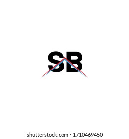 Diseño abstracto del logotipo de la letra S B
