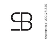 S B letter logo design vector.