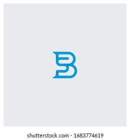 S B Logo. SB Letter Design Vector with Blue Color.