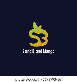 S and B and Mango Clean futuristic and modern logo design