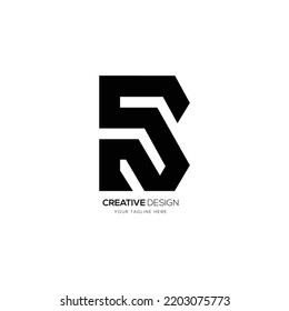 S B modern letter creative monogram logo