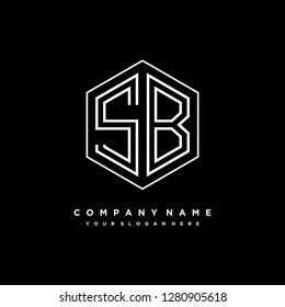 S B modern logo template vector