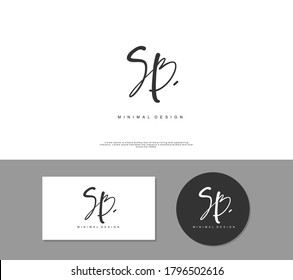 S B SB Initial handwriting or handwritten logo for identity. Logo with signature and hand drawn style.