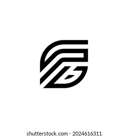 s b sb diseño inicial de logotipo plantilla vectorial