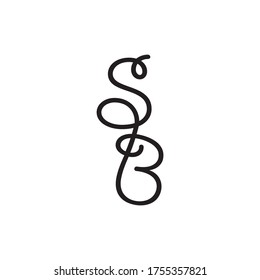 S-B-Skript-Design-Vektorgrafik