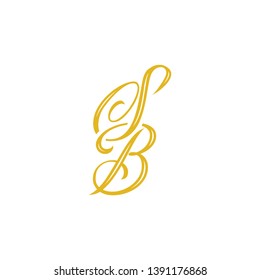 S B Tattoo Letter Design Vector Stock Vector Royalty Free Shutterstock