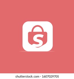 S bag e-commerce app logo creative design.It is full colorful design. 