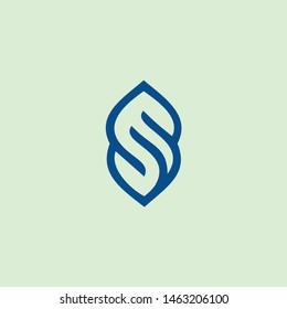 S beauty logo vector design simple icon shape picture initial letter outline 