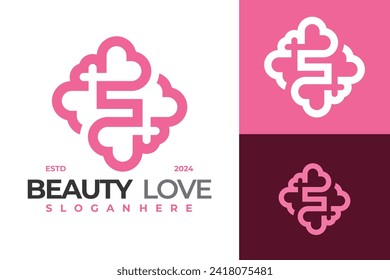 S Beauty Love Logo Design Vector Template
