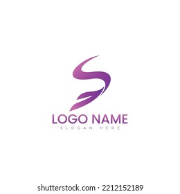 S bird logo vector illustration design