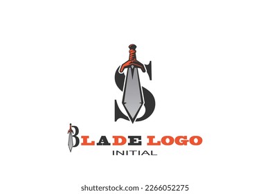 Plantilla del logotipo de la letra blade S para su marca.