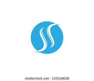 S blue logo and symbols template vector