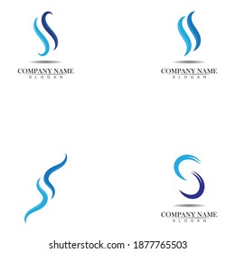 S blue logo and symbols template vector