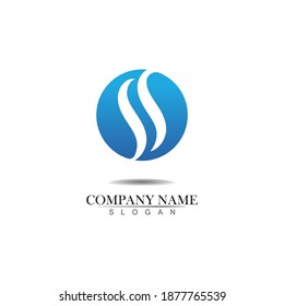 S blue logo and symbols template vector