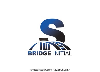 S bridge Letter logo template for your branding.
