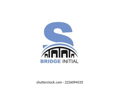 Plantilla de logotipo de la carta puente S para su marca.

