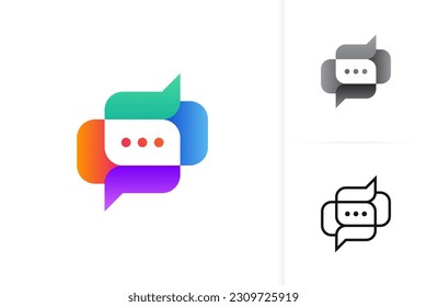 S Blase Chat Logo. Chatting Icon Vektor. Chat. Sprich! S Chat. Sprich. Beratung. Kommunikation. Modernes minimalistisches Logo-Design. App-Symbol