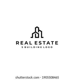 S buildings logo vector modern simple combination concepts