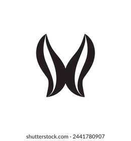 S and butterfly simple design logo.