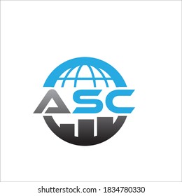 a s c global business logo designs simple modern