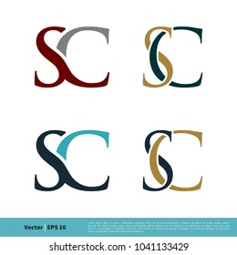 S C Letter Icon Vector Logo Template Illustration Design. Vector EPS 10.