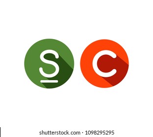 S C Letter Inside Circle Logo Design Template