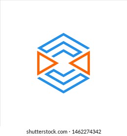 S and C letter Logo Template Design Vector, Emblem, Design Concept, Creative Symbol, Icon.