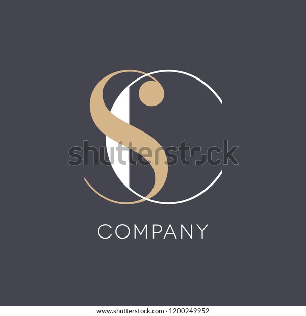 S C Logo Company Template Stock Vector (royalty Free) 1200249952