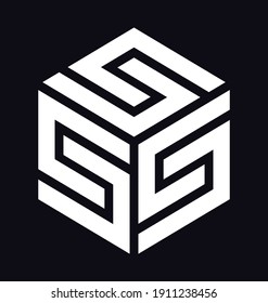 S or C logos that are geometrically shaped and cube-shaped. simple, modern, adaptive. suitable for start-up companies and general companies