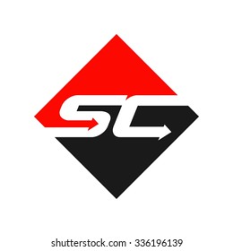 s and c logotype. logo s and c with arrow symbol. logo template. vector icon.