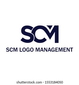 S C M Logo Management. Design company 
symbol icon