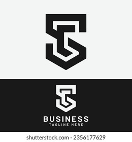 S C SC CS Letter Monogram Initial Logo Design Template. Suitable for General Sports Fitness Finance Construction Company Business Corporate Shop Apparel in Simple Modern Style Logo Design.