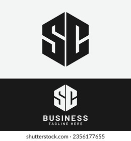 S C SC CS Letter Monogram Initial Logo Design Template. Suitable for General Sports Fitness Finance Construction Company Business Corporate Shop Apparel in Simple Modern Style Logo Design.