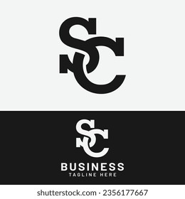 S C SC CS Letter Monogram Initial Logo Design Template. Suitable for General Sports Fitness Finance Construction Company Business Corporate Shop Apparel in Simple Modern Style Logo Design.