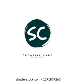 S C SC Initial logo template vector. Letter logo concept