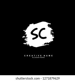 S C SC Initial logo template vector. Letter logo concept