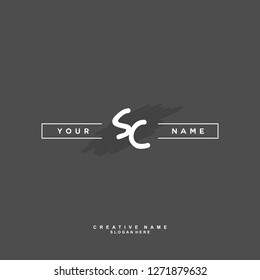 S C SC Initial logo template vector. Letter logo concept