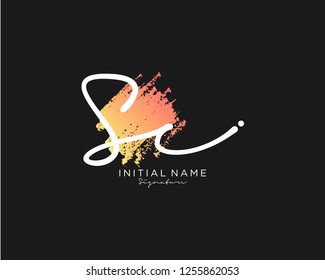 S C Signature initial logo template vector