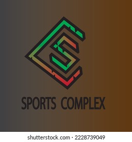 S and C unique logo designe for sports complex