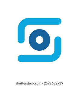S Camera Logo Vector Icon Template Illustration