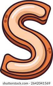 S capital letter font cookie