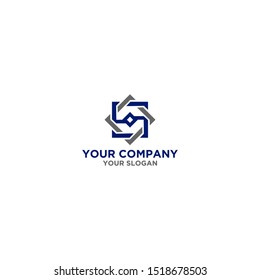 S Chain Logo Design Vector